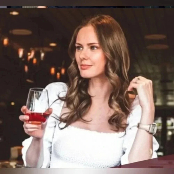 Reformation Gala Top Boho Cropped Lenin Blend Oat  White Sz Small - Picture 3 of 9